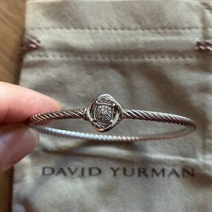 Authentic David Yurman Infinity Bracelet with Pave Diamonds